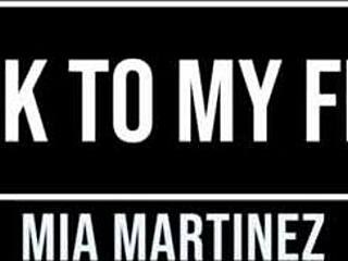 Mia Martinez gives detailed jerk off instructions to her feet