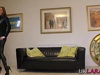 Mature British woman enjoys a classy meal.