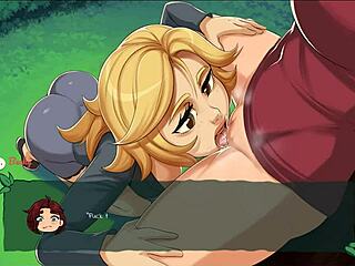 hard times at sequoia state park, part 4, with hot brunette hentai anal action. fingering and licking get wild here!