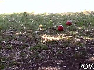 Chrissy Saunders gives intense blowjob in missionary