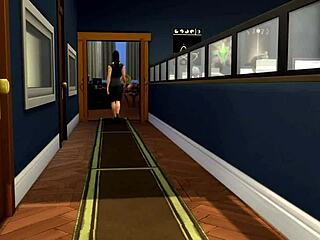 Sims 4 parody features milf in group cumshot scene with big ass handjob