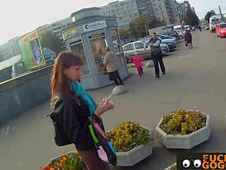 skinny brunette fucks stranger for cash