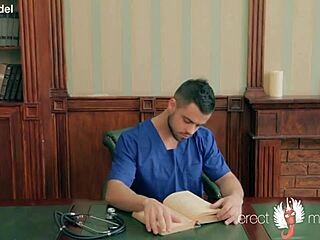 Hey doc, jerking off on the work-table? That’s wild in this hospital!