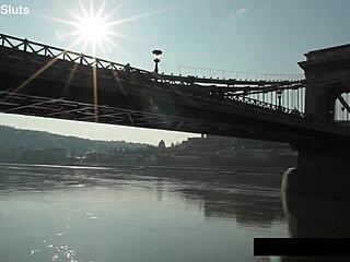 Cristina Bella's big tits bounce as her ass gets pounded and creampied