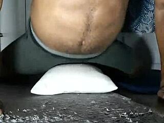 I'm so horny, humping this pillow, desperate to fuck