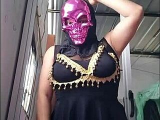 the president's secretary performs an arab dance for the boss