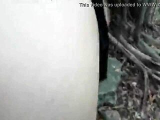 I fuck my cousin outdoors on grandparents' farm and fill her pussy with cum