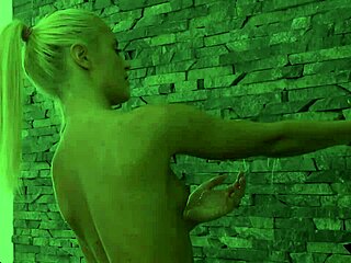 Classy blonde euro chick handles double penetration and cumshot