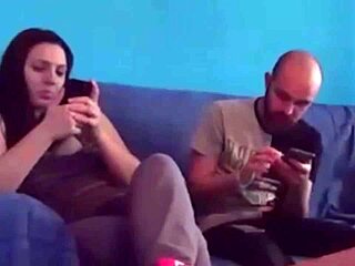 evening couple sex on the sofa, check pamelasanchez eu for more