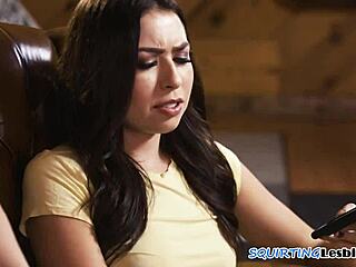 Young Teen Lesbian Babe Rims Her Girlfriend's Small Ass Slowly and Boldly