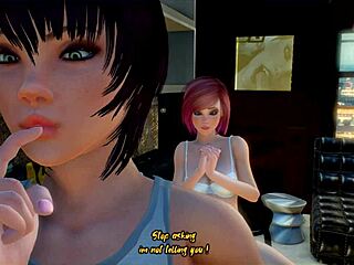 Futa dickgirl with big cock assfucks timid guy in 3d cartoon creampie