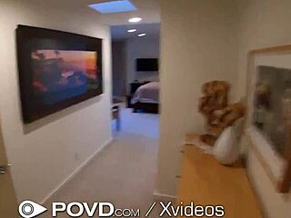 POV intense fuck with girlfriend, oozing creampie