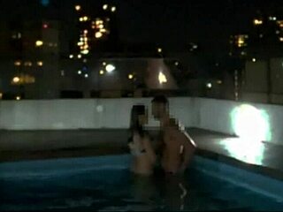 First Pool Sex with Arab Babe Outdoors