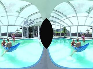 i enjoyed a pool party with friends and big groups