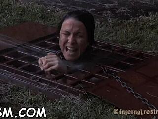 Rough Femdom Couple Engages In Hardcore Bondage And Fucking With Naked Slut