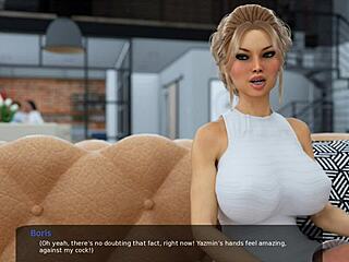 Horny anime milf fucks in kitchen with lesbian cartoon hentai.