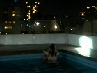 First Pool Sex with Arab Babe Outdoors