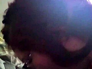 wet interracial scene with glasses and big black cock