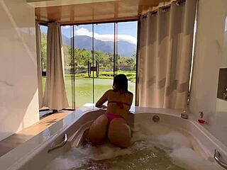 Oh Yes! Brunette Babe Deepthroats In Jacuzzi!