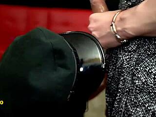 Wacky bombshell GETS JIZZ SHOT on her face SWALLOWING all the sperm