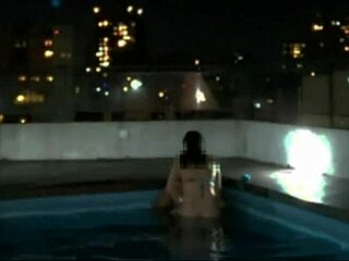 First Pool Sex with Arab Babe Outdoors