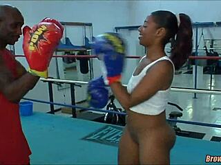 big black workout babe teases monster cock with her ass