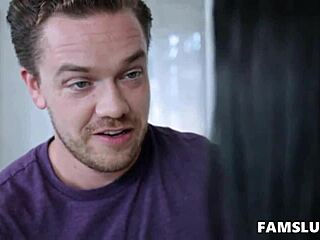 Teen step sister Sadie Blake craves her step brother's hard cock for intense blowjob and hardcore taboo sex