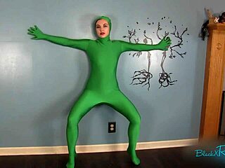 i feel so excited wearing my first zentai suit as a housewife