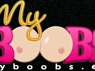 big boobs milf with cum on boobs and pierced nipples