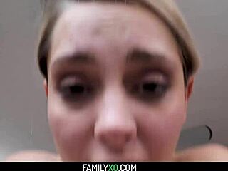 Aften Opal Licks Stepdad's Monster Cock Then Takes It Doggy