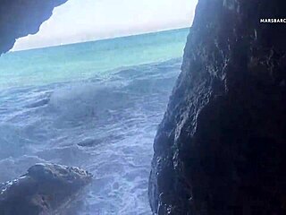 Gay Blowjob Action on Public Beach Outdoors