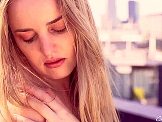 Charlie's pussy drilled by Louboutins on rooftop