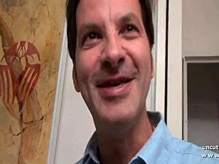 look at that gorgeous french mom getting anal and jizzed on huge tits