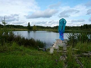 Water Lady Posing in Erotic Lingerie