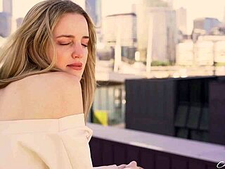 Charlie's pussy drilled by Louboutins on rooftop