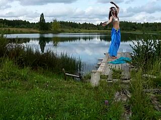 Water Lady Posing in Erotic Lingerie