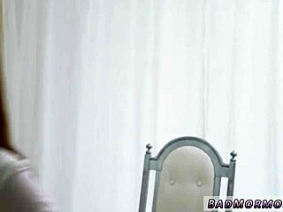 Teen 18+ takes shower before intense anal with boss oaks