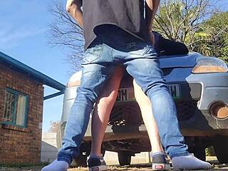 Stepdaughter gets fucked on her first car with wet pussy