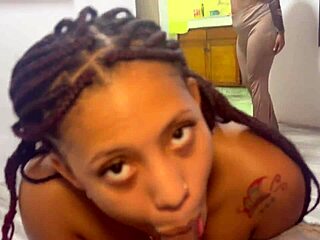 Catching Boyfriend Fucking Brunette Stepmom in Bedroom