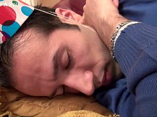 Melissa from Dijon waits for a good squirting on the sidewalk.