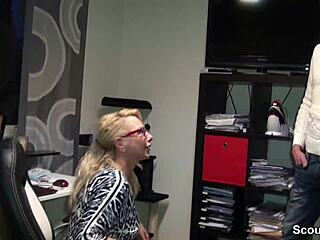 milf convinces daughter's sports teacher to fuck.