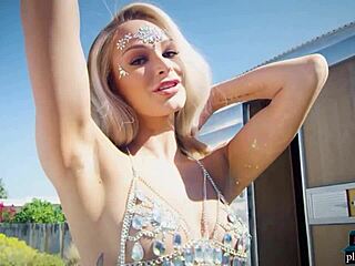 big ass teen emma hix poses softcore with playboy in mobile home