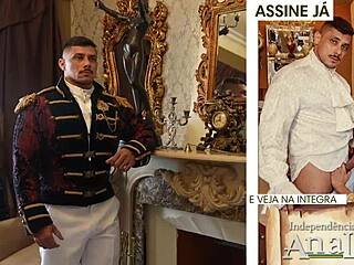 Hey, check Thiago Independência getting wild backstage in a comic anal scene!