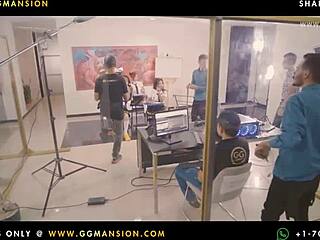 blonde and brunette latinas aggressively fuck big asses in mansion