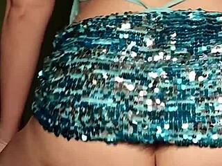 Sexy cutie masturbates tight pussy