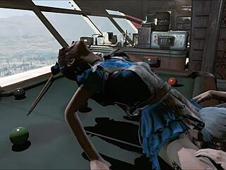 fallout 4 good billiards game with old and young characters