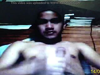 Watch this Asian Pinoy twink wanking in a scandalous gay masturbation session