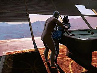 fallout 4 good billiards game with old and young characters