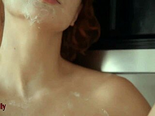 Beauty Soils Tits In Flour Then Masturbates To Orgasm