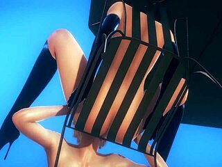 OMG, Ladybug Hentai 3D Fucked by Cat Noir Through Park Wall! 😍